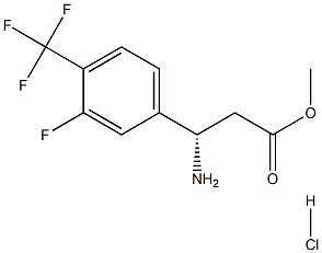 METHYL (3S)-3-AMINO-3-[3-FLUORO-4-(TRIFLUOROMETHYL)PHENYL]PROPANOATE HYDROCHLORIE Structure