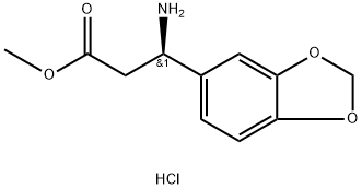 METHYL 3-(2H-BENZO[3,4-D]1,3-DIOXOL-5-YL)(3R)-3-AMINOPROPANOATE HYDROCHLORIDE Structure