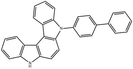5-([1,1'-biphenyl]-4-yl)-5,8-dihydroindolo[2,3-c]carbazole Structure