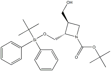 tert-butyl trans-2-{[(tert-butyldiphenylsilyl)oxy]methyl}-3-(hydroxymethyl)azetidine-1-carboxylate Structure