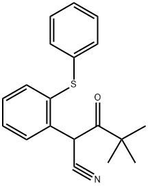 4,4-dimethyl-3-oxo-2-(2-(phenylthio)phenyl)pentanenitrile Structure