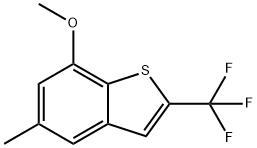 7-methoxy-5-methyl-2-(trifluoromethyl)benzo[b]thiophene Structure