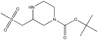 3-Methanesulfonylmethyl-piperazine-1-carboxylic acid tert-butyl ester 구조식 이미지