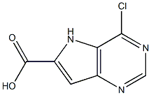 4-chloro-5H-pyrrolo[3,2-d]pyrimidine-6-carboxylic acid Structure