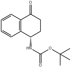 Carbamic acid, N-[(1S)-1,2,3,4-tetrahydro-4-oxo-1-naphthalenyl]-, 1,1-dimethylethyl ester 구조식 이미지