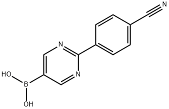 (2-(4-cyanophenyl)pyrimidin-5-yl)boronic acid 구조식 이미지