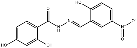 2,4-dihydroxy-N'-{2-hydroxy-5-nitrobenzylidene}benzohydrazide Structure