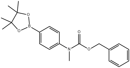 Benzyl methyl(4-(4,4,5,5-tetramethyl-1,3,2-dioxaborolan-2-yl)phenyl)carbamate 구조식 이미지