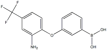 {3-[2-Amino-4-(trifluoromethyl)phenoxy]phenyl}boronic acid 구조식 이미지