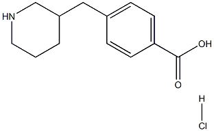 Benzoic acid, 4-(3-piperidinylmethyl)-, hydrochloride Structure