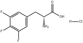 D-Phenylalanine, 3,4,5-trifluoro-, hydrochloride (1:1) Structure