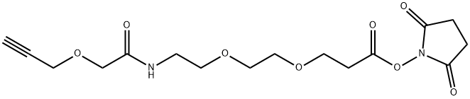 2,5-Dioxopyrrolidin-1-yl 11-oxo-4,7,13-trioxa-10-azahexadec-15-yn-1-oate 구조식 이미지
