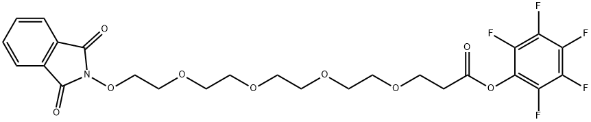 Perfluorophenyl 1-(1,3-dioxoisoindolin-2-yloxy)-3,6,9,12-tetraoxapentadecan-15-oate Structure