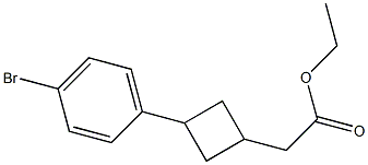 ethyl 2-(3-(4-bromophenyl)cyclobutyl)acetate Structure