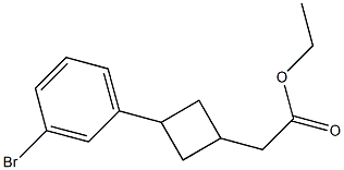 ethyl 2-(3-(3-bromophenyl)cyclobutyl)acetate Structure