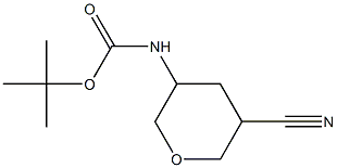 tert-butyl (5-cyanotetrahydro-2H-pyran-3-yl)carbamate Structure