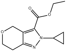 Pyrano[4,3-c]pyrazole-3-carboxylic acid, 2-
cyclopropyl-2,4,6,7-tetrahydro-, ethyl ester 구조식 이미지