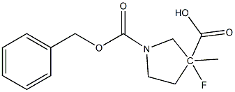 1-benzyl 3-methyl 3-fluoropyrrolidine-1,3-dicarboxylate 구조식 이미지