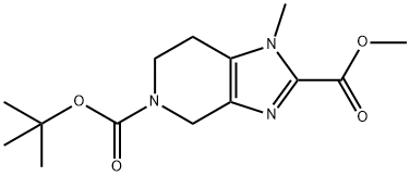 5H-Imidazo[4,5-c]pyridine-2,5-dicarboxylic acid, 1,4,6,7-tetrahydro-1-methyl-, 5-(1,1-dimethylethyl) 2-methyl ester 구조식 이미지