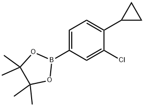 2-(3-chloro-4-cyclopropylphenyl)-4,4,5,5-tetramethyl-1,3,2-dioxaborolane Structure