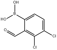 3,4-Dichloro-2-formylphenylboronic acid 구조식 이미지