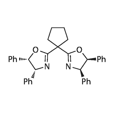 Oxazole, 2,2'-cyclopentylidenebis[4,5-dihydro-4,5-diphenyl-, (4R,4'R,5S,5'S)- 구조식 이미지