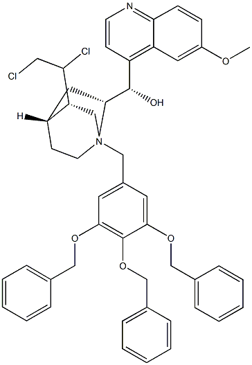 N-(3,4,5-tribenzyloxybenzyl)quinine chloride Structure