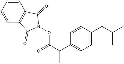 (1,3-Dioxoisoindolin-2-yl) 2-(4-isobutylphenyl)propanoate Structure