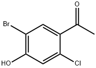 1-(5-Bromo-2-chloro-4-hydroxy-phenyl)-ethanone 구조식 이미지