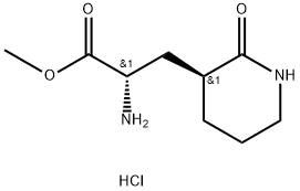 methyl (S)-2-amino-3-((S)-2-oxopiperidin-3-yl)propanoate hydrochloride Structure