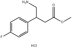 4-Amino-3-(4-fluorophenyl)butyric acid methyl ester hydrochloride Structure