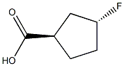 (1R,3R)-3-fluorocyclopentane-1-carboxylic acid Structure