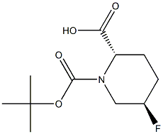 (2S,5R)-1-(tert-butoxycarbonyl)-5-fluoropiperidine-2-carboxylic acid Structure