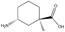 (1R,3R)-3-amino-1-methylcyclohexane-1-carboxylic acid Structure