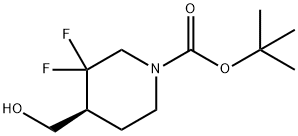 tert-butyl (S)-3,3-difluoro-4-(hydroxymethyl)piperidine-1-carboxylate 구조식 이미지