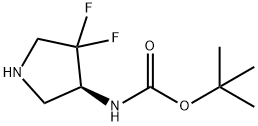 tert-butyl (S)-(4,4-difluoropyrrolidin-3-yl)carbamate Structure