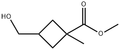 methyl 3-(hydroxymethyl)-1-methylcyclobutane-1-carboxylate 구조식 이미지