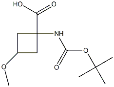 (1r,3r)-1-{[(tert-butoxy)carbonyl]amino}-3-methoxycyclobutane-1-carboxylic acid Structure