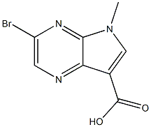 3-bromo-5-methyl-5H-pyrrolo[2,3-b]pyrazine-7-carboxylic acid Structure