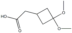 2-(3,3-dimethoxycyclobutyl)acetic acid Structure