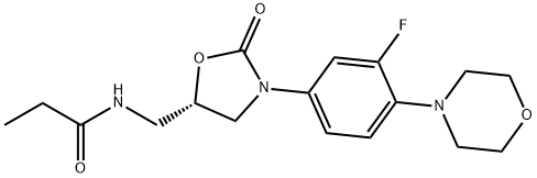 (S)-N-((3-(3-fluoro-4-morpholinophenyl)-2-oxooxazolidin-5-yl) methyl)propionamide Structure
