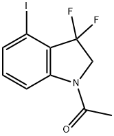 1-(3,3-difluoro-4-iodoindolin-1-yl)ethanone 구조식 이미지