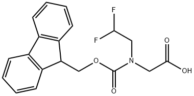 2-[(2,2-difluoroethyl)({[(9H-fluoren-9-yl)methoxy]carbonyl})amino]acetic acid Structure