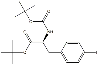 N-[(1,1-dimethylethoxy)carbonyl]-4-iodo-L-phenylalanine 1,1-dimethylethyl ester Structure