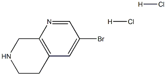 3-bromo-5,6,7,8-tetrahydro-1,7-naphthyridine dihydrochloride Structure