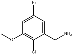 5-bromo-2-chloro-3-methoxy-Benzenemethanamine Structure