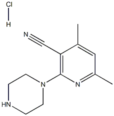 4,6-Dimethyl-2-piperazin-1-yl-nicotinonitrile hydrochloride 구조식 이미지