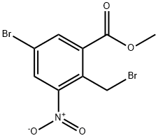 5-Bromo-2-bromomethyl-3-nitro-benzoic acid methyl ester Structure