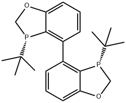 (3S,3'S)-3,3'-Bis(tert-butyl)-2,2',3,3'-tetrahydro-4,4'-bi-1,3-benzoxaphosphole 구조식 이미지
