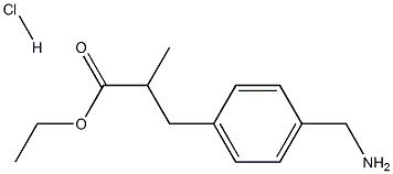 Ethyl 3-(4-(aminomethyl)phenyl)-2-methylpropanoate hydrochloride Structure